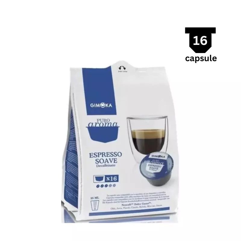 Gimoka Espresso Soave Decaffeinato -Compatibil Dolce Gusto- 16 Capsule