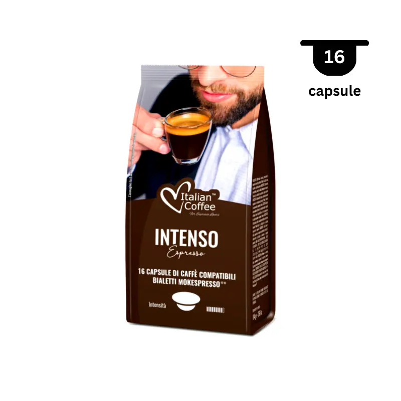 Italian Coffee 16 Capsule Bialetti Intenso 800x800 2 AromaKaffe