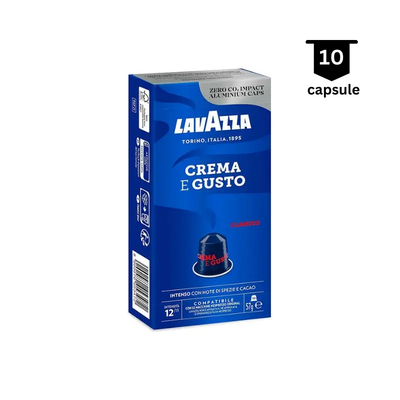 lavazza crema e gusto classico compatibil nespresso 10 capsule aluminiu 800x800 1 AromaKaffe