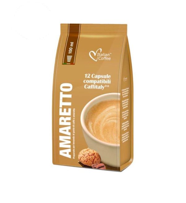 12 Capsule Italian Coffee Caffe Amaretto – Compatibile Cafissimo 2 AromaKaffe