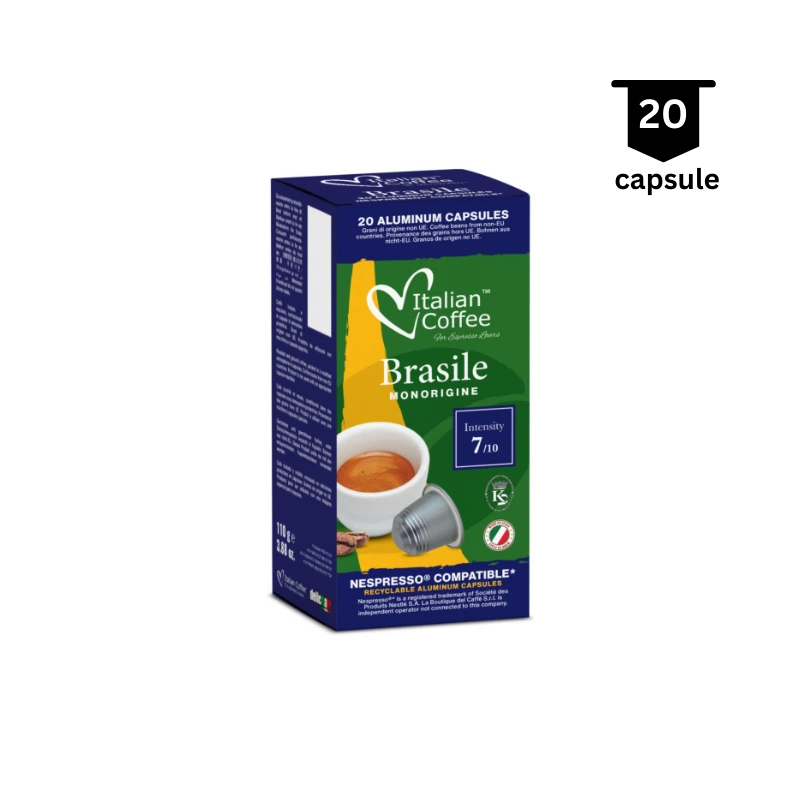 Capsule nespresso aluminiu Brasile Arabica Bio italian AromaKaffe