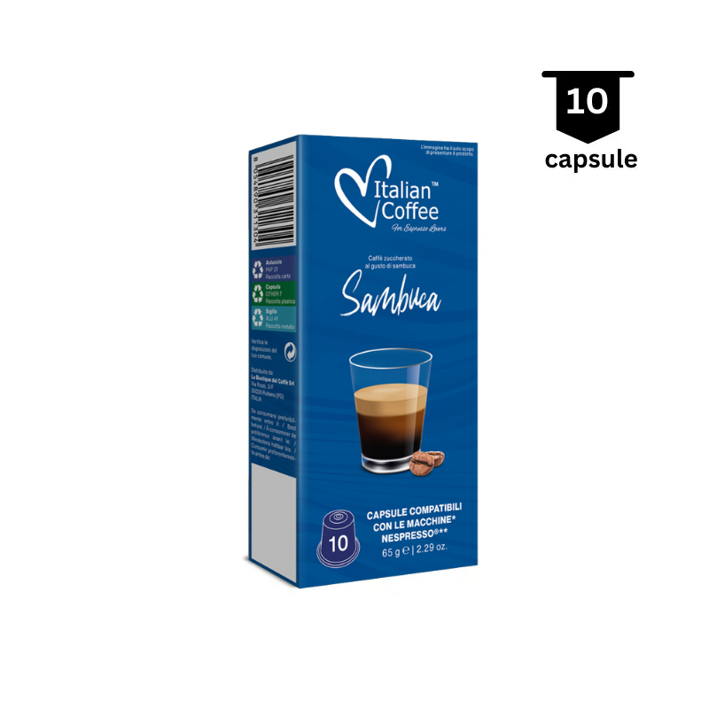 Italian Coffee Sambuca - Compatibil Nespresso - 10 Capsule | AromaKaffe Italian Coffee Sambuca - Compatibil Nespresso - 10 Capsule