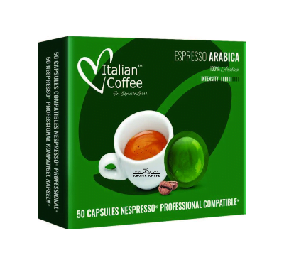 arabica espresso 50 capsule cialde italian coffee compatibili nespresso professional 1 AromaKaffe