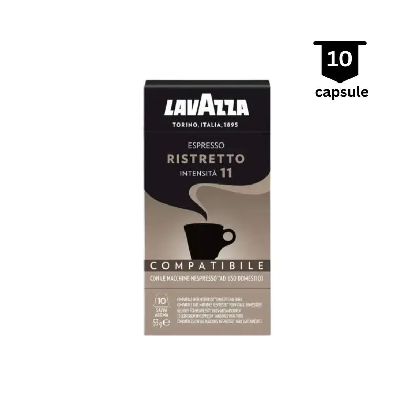 lavazza espresso ristretto compatibiltate nespresso 10 capsule 800x800 1 AromaKaffe