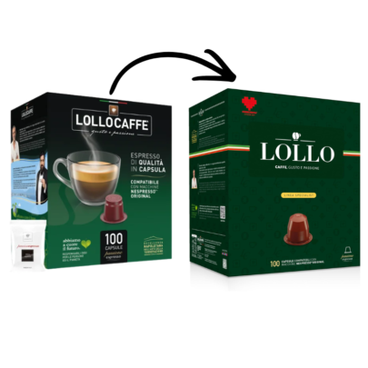 Alternative view of Lollo Caffe Espresso Oro- Compatibil Nespresso- 100 Capsule