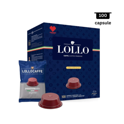 Lollo Caffe Espresso Argento - Compatibil A Modo Mio | 100 Capsule