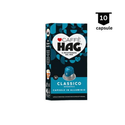 Hag Caffe Decaffeinato - Compatibil Nespresso- 10 Capsule Aluminiu