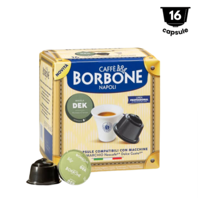 Borbone Miscela DEK– Compatibil Dolce Gusto- 16 Capsule