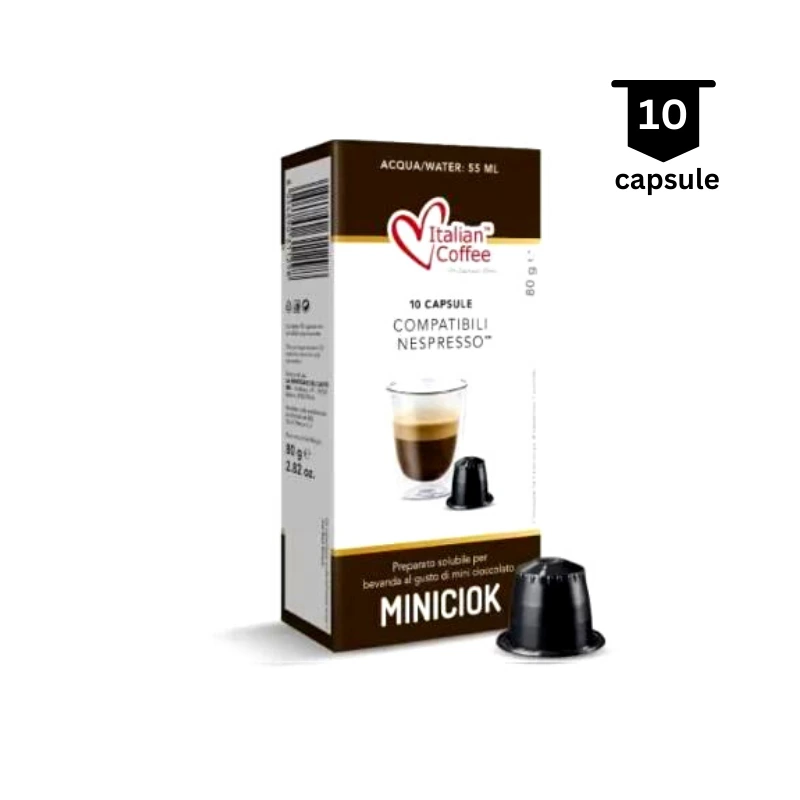 italian coffee mokaccioc compatibil nespresso 10 capsule AromaKaffe