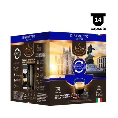 SanSiro Coffee Ristretto – Compatibil Dolce Gusto – 14 Capsule