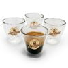 Agostani Caffe Set 4 Cești din sticlă dublă pentru Espresso | AromaKaffe