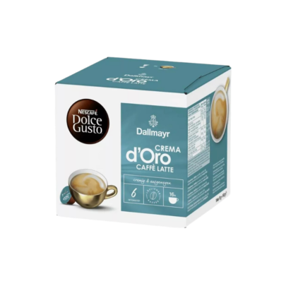 Dallmayr Crema D'Oro Caffe Latte - Compatibil Nescafe Dolce Gusto - 16 Capsule | AromaKaffe