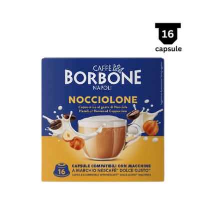 Borbone NOCCIOLONE - Cappuccino de Alune - Compatibil Dolce Gusto - 16 Capsule