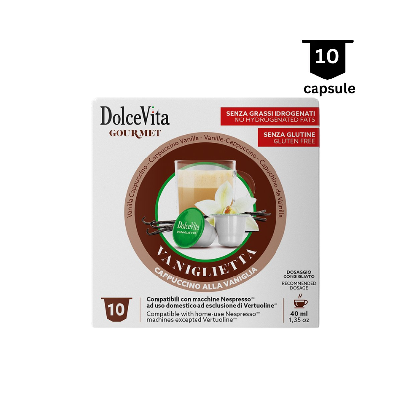 Dolce Vita Caffe VANIGLIA - Compatibil Nespresso- 10 Capsule | AromaKaffe Dolce Vita Caffe VANIGLIA - Compatibil Nespresso- 10 Capsule