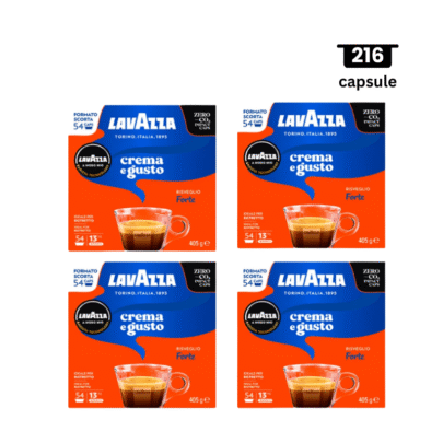 Capsule cafea 216 capsule, Lavazza Espresso Crema e Gusto Forte , 4x54 Capsule, compatibil A Modo Mio