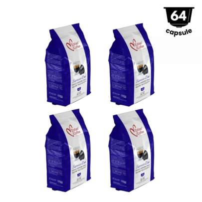 Capsule cafea 64 capsule, Italian Coffee Espresso Decaffeinato, 4x16 Capsule, Compatibil Nescafè Dolce Gusto