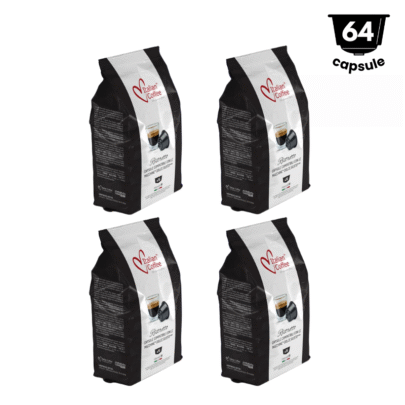 Capsule cafea 64 capsule, Italian Coffee Espresso Ristretto, 4x16 Capsule, Compatibil Nescafè Dolce Gusto