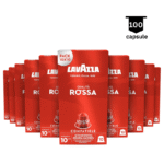 100 capsule Lavazza Qualita Rossa , 10x10 Capsule Aluminiu, Compatibil Nespresso