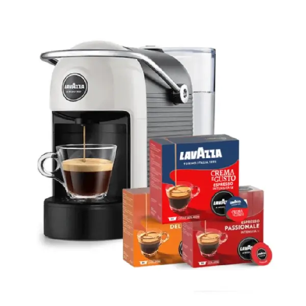 Pachet-Espressor-Lavazza-A-Modo-Mio-Jolie-alb-3-cutii-capsule-cafea-Lavazza-Espresso