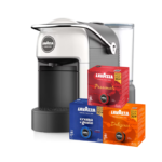 Pachet Espressor Lavazza A Modo Mio Jolie alb + 3 cutii capsule cafea Lavazza Espresso