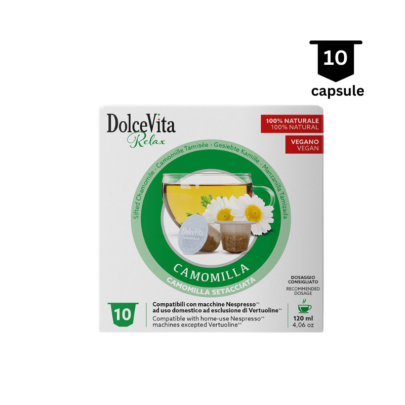 Dolce Vita Camomilla - Ceai de Mușețel - Compatibil Nespresso - 10 Capsule