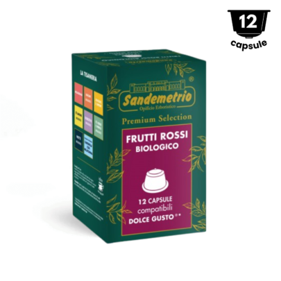 Sandemetrio Ceai de fructe de Padure - Compatibil Dolce Gusto - 12 Capsule