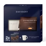 Pachet DAVIDOFF Caffe Espresso 57 Cafea Macinată 2x250 g + CANA