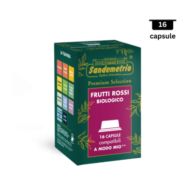 Sandemetrio Ceai de Fructe Rosii - Compatibil A Modo Mio- 16 Capsule