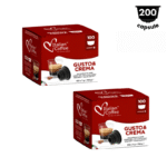Capsule cafea 200 capsule, Italian Coffee Crema, 100 x 2 Capsule, Compatibil Dolce Gusto