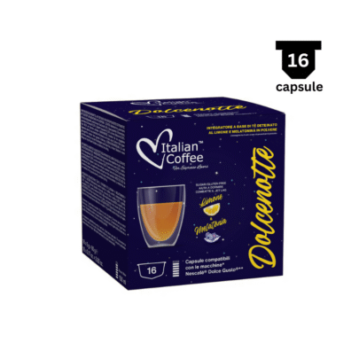 Italian Coffee Ceai de Lămâie și Melatonină, Deteinat - Compatibil Dolce Gusto- 16 Capsule