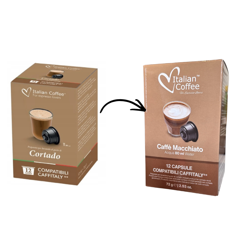 Italian Coffee Cortado - Compatibil Cafissimo / Caffitaly - Cutie12 Capsule | AromaKaffe Italian Coffee Cortado - Compatibil Cafissimo / Caffitaly - Cutie12 Capsule - imagine 2