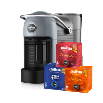 Pachet Espressor Lavazza A Modo Mio Jolie Evo Gri + 3 cutii capsule cafea Lavazza Espresso
