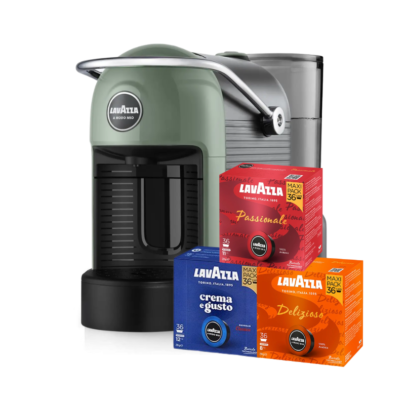 Pachet Espressor Lavazza A Modo Mio Jolie Evo Verde + 3 cutii capsule cafea Lavazza Espresso
