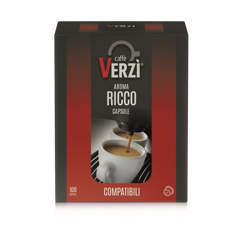 Caffe Verzi Aroma Ricco - Compatibil Espresso Point si Essse - 100 Capsule | AromaKaffe