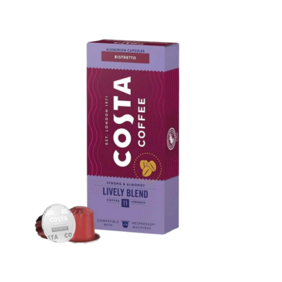 Costa Coffee Espresso Lively Blend - 10 Capsule Aluminiu Compatibil Nespresso | AromaKaffe