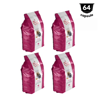 Capsule cafea 64 capsule, Italian Coffee Gincaffe , 4x16 Capsule, Compatibil Nescafè Dolce Gusto