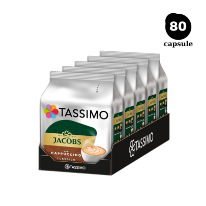 80 Capsule Tassimo Jacobs Cappuccino Classico, 40 Bauturi