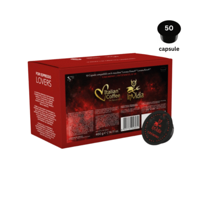 Italian Coffee Invidia Cremoso - Compatibil Lavazza Firma - 50 Capsule