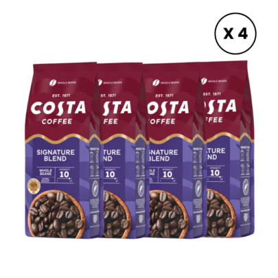 Pachet 4 x 500g Costa Coffee Signature Blend Dark Roast, Cafea boabe