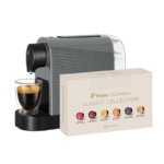 Espressor capsule TCHIBO Cafissimo Pure Plus GRI + 60 capsule Caffisimo Classic Collection Pachet Promoțional