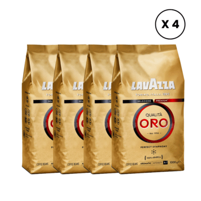 Pachet 4 X Lavazza Qualita Oro, cafea boabe 1kg