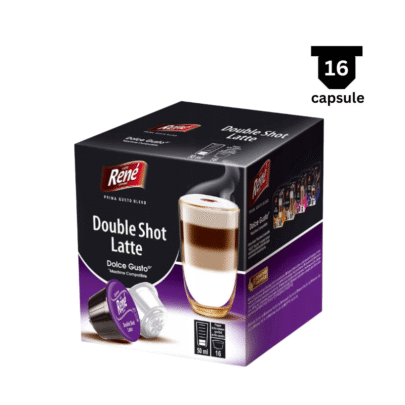 Café René Double Shot Latte - Compatibil Dolce Gusto- 16 Capsule (8+8)