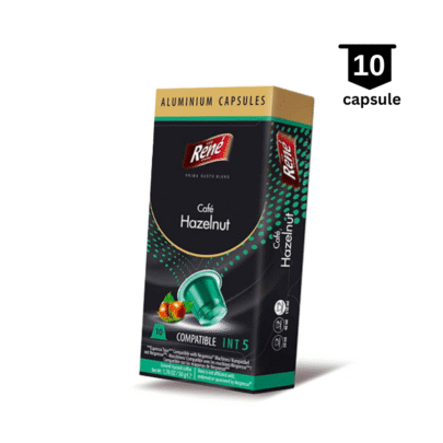 Café René Hazelnut- Compatibil Nespresso - 10 Capsule Aluminiu