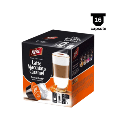 Café René Latte Macchiato Caramel - Compatibil Dolce Gusto- 16 Capsule (8+8)