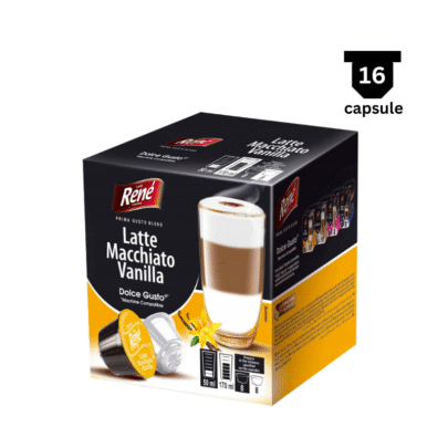 Café René Latte Macchiato Vanilla- Compatibil Dolce Gusto- 16 Capsule (8+8)