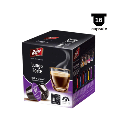 Café René Lungo Forte- Compatibil Dolce Gusto- 16 Capsule