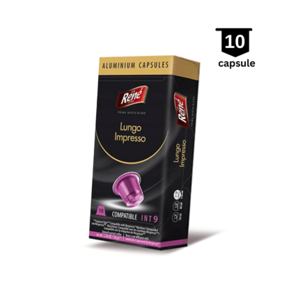 Café René Lungo Impresso- Compatibil Nespresso - 10 Capsule Aluminiu