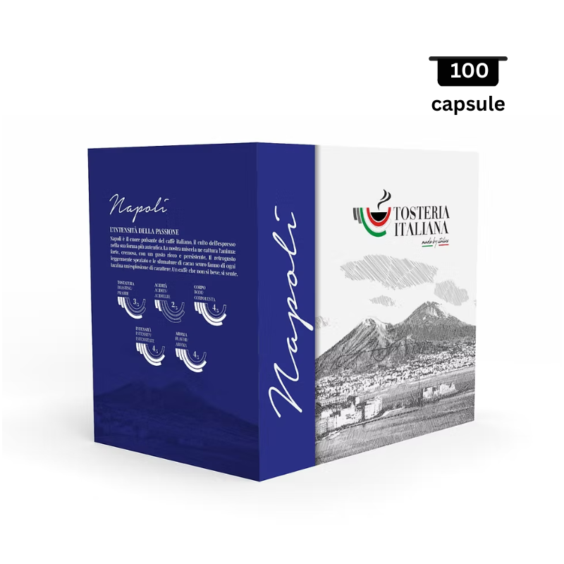 Tosteria Italiana NAPOLI- Compatibile Lavazza A Modo Mio - 100 Capsule | AromaKaffe Tosteria Italiana NAPOLI- Compatibile Lavazza A Modo Mio - 100 Capsule
