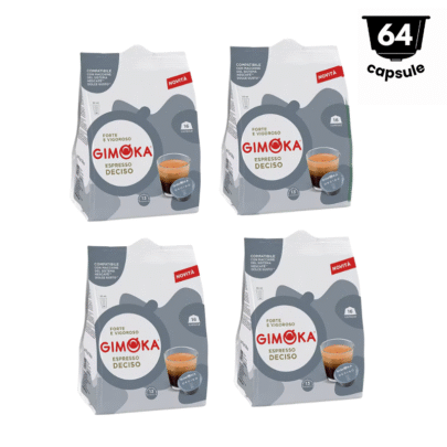 64 Capsule Gimoka Espresso Deciso-compatibil Dolce Gusto, 4x16 capsule