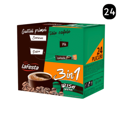 LA FESTA Cafea Instant 3 in 1 Irish Cream- 24 Plicuri